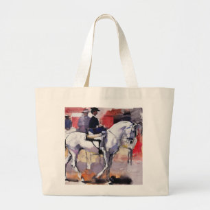 Side-saddle at the Feria de Sevilla 1998 Large Tote Bag