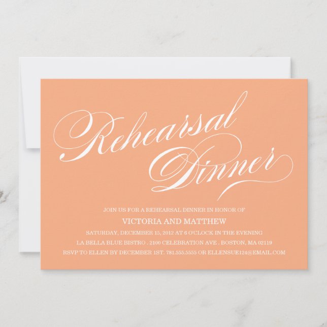 SIDE SCRIPT | REHEARSAL DINNER INVITATION (Front)