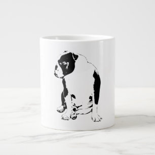 Side‑Sit Bulldog Greeting Large Coffee Mug