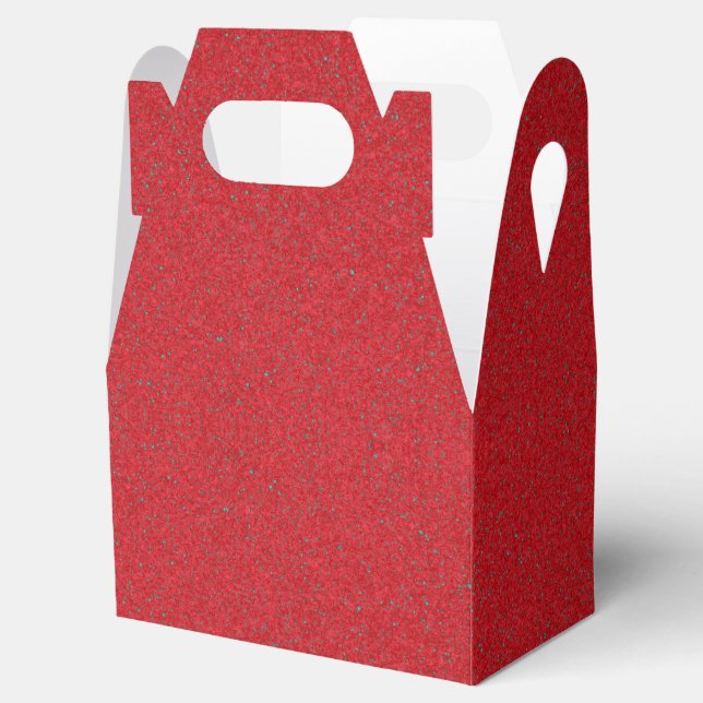 Side-Split Tomato Red Gable Favour Box – Customize (Opened)
