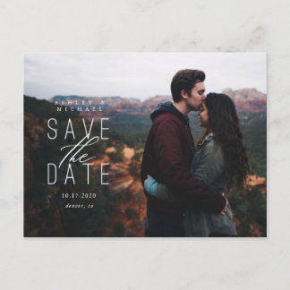 Side Stacked Save the Date Postcard