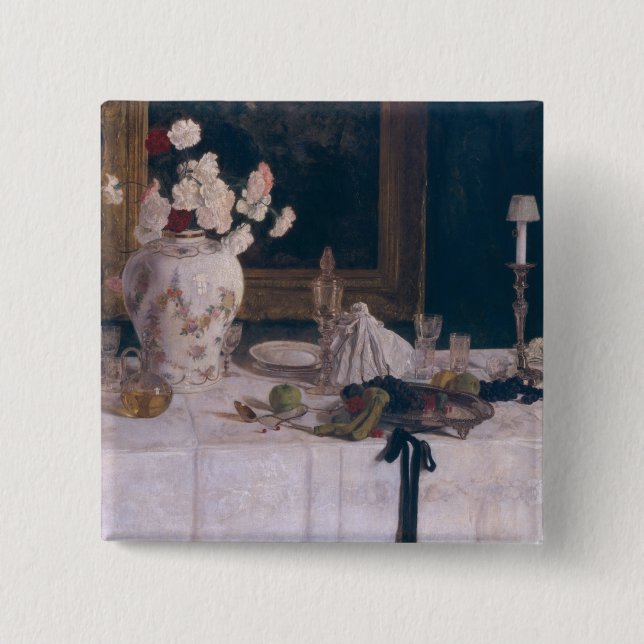 Side Table 2 Inch Square Button (Front)