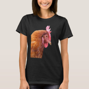 Side View Of A Farmyard Chicken Vector Style T-Shirt