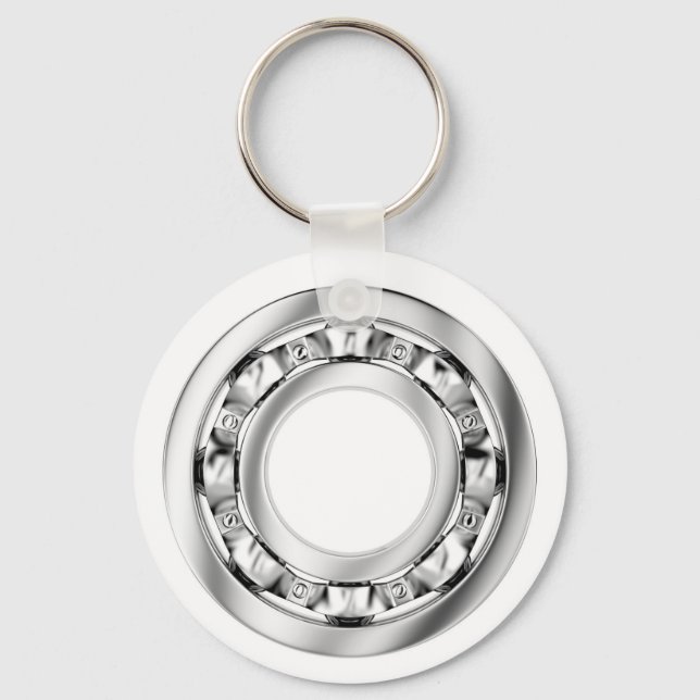 Side view of ball bearing keychain (Front)