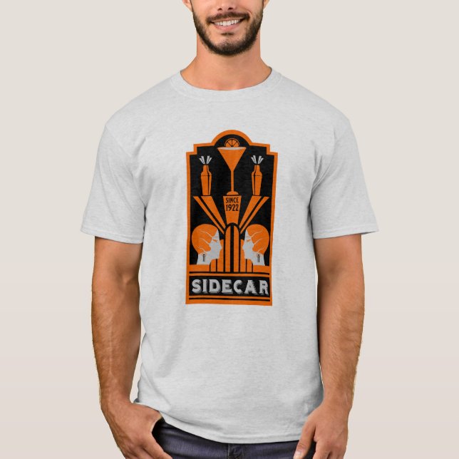 Sidecar Cocktail Art Deco T-Shirt (Front)