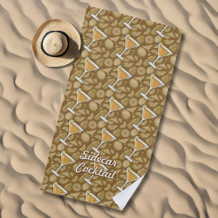 Sidecar cocktail beach towel