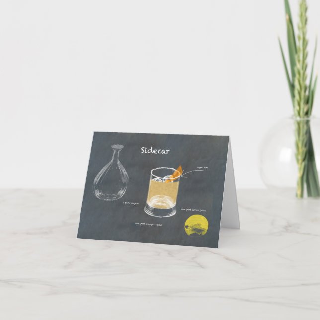 Sidecar Cocktail Card (Front)
