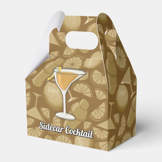 Sidecar cocktail favor box (Front Side)