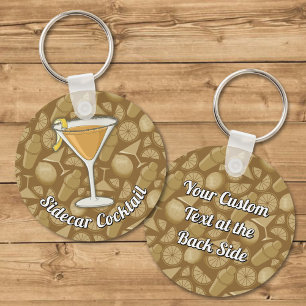 Sidecar Cocktail Keychain