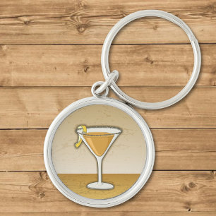Sidecar cocktail keychain