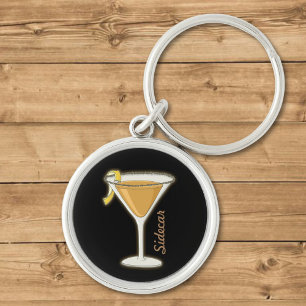 Sidecar cocktail keychain