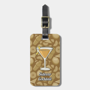 Sidecar cocktail luggage tag