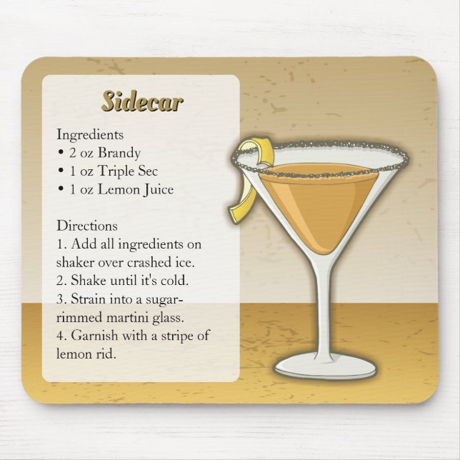 Sidecar cocktail mouse pad (Front)