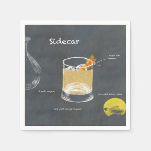 Sidecar Cocktail Napkin