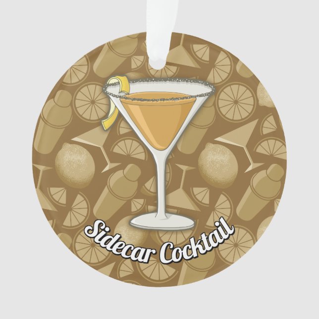Sidecar cocktail ornament (Front)