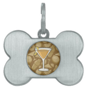 Sidecar cocktail pet name tag