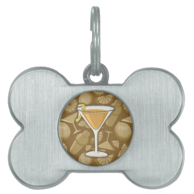 Sidecar cocktail pet name tag (Front)