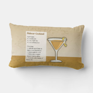 Sidecar Cocktail Recipe Lumbar Pillow