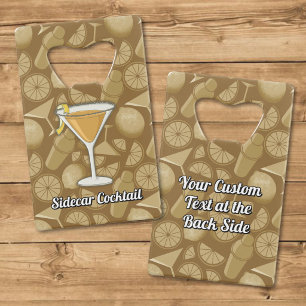 Sidecar cocktail wallet bottle opener