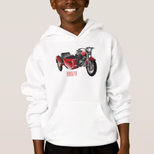 Sidecar motorcycle cartoon illustration