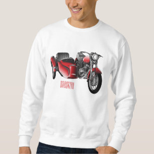 Sidecar motorcycle cartoon illustration sweatshirt