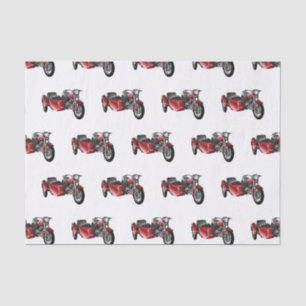 Sidecar motorcycle cartoon illustration tissue paper