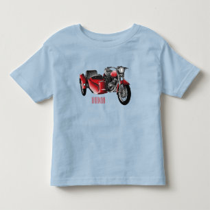 Sidecar motorcycle cartoon illustration  toddler t-shirt