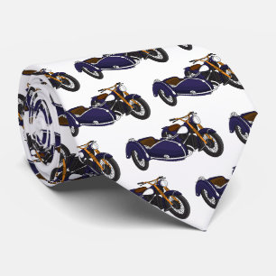 Sidecar purple motorcycle illustration tie