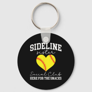 Sideline Sister Softll Sister Of A Softll Player Keychain