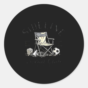 Sideline Social Club Cheer Snack Repeat Soccer Mom Classic Round Sticker