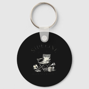 Sideline Social Club Cheer Snack Repeat Soccer Mom Keychain