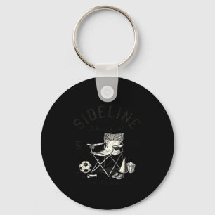 Sideline Social Club Cheer Snack Repeat Soccer Mom Keychain