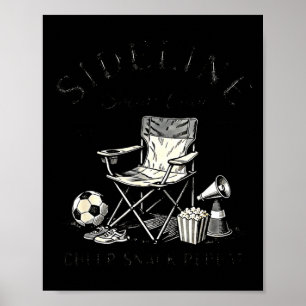 Sideline Social Club Cheer Snack Repeat Soccer Mom Poster