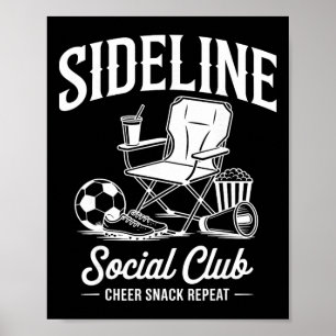 Sideline Social Club Game Day Mothers Day Grandma  Poster