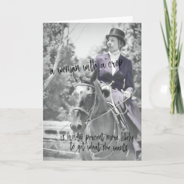 SIDESADDLE Greeting Card (Front)