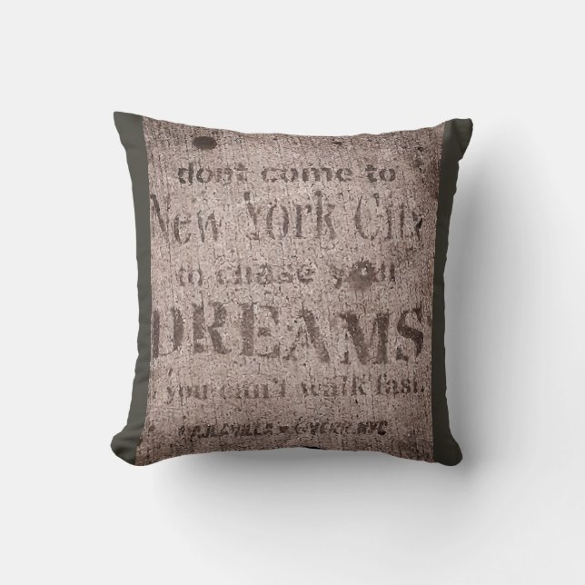 "Sidewalk Dreams" Throw Pillow (Front)