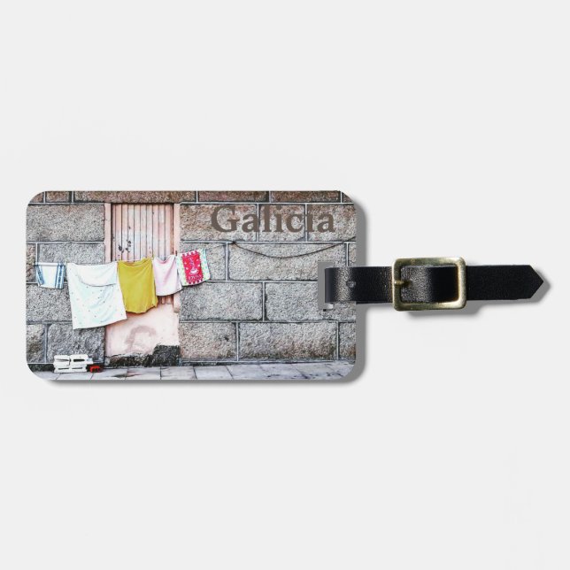Sidewalk Laundry Luggage Tag (Front Horizontal)