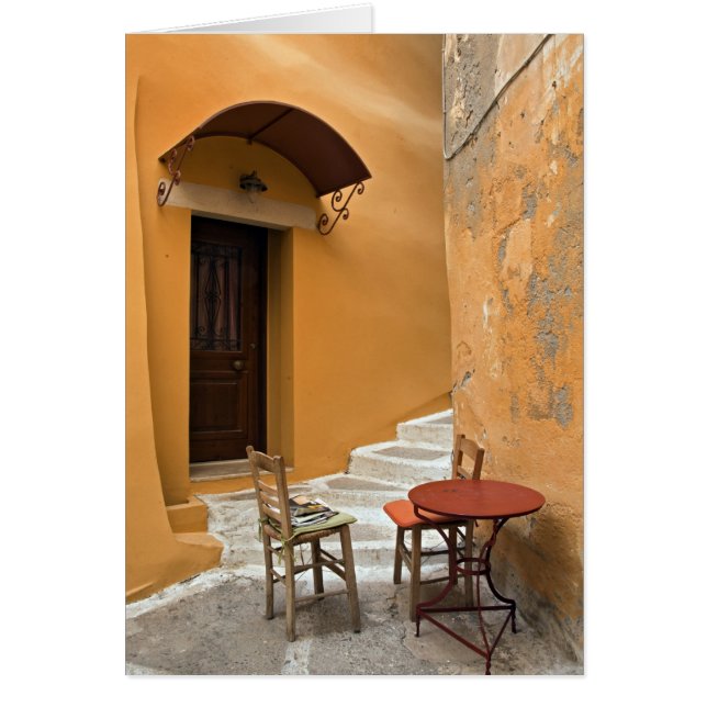 Sidewalk table setting, Chania, Crete, Greece (Front)