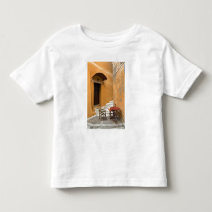 Sidewalk table setting, Chania, Crete, Greece Toddler T-shirt