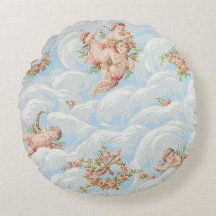 Sidewall (1890–1920) by Becker, Smith & Page, Inc. Round Pillow