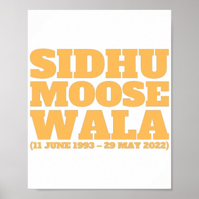 Sidhu Moose Wala 1993-2022  Poster (Front)