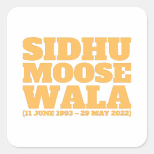 Sidhu Moose Wala 1993-2022  Square Sticker