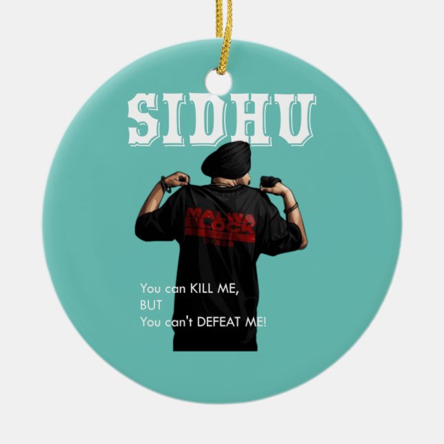 Sidhu Moosewala Desi Merch Punjabi  Pullover  Ceramic Ornament (Front)