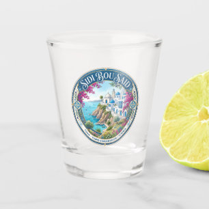 Sidi Bou Said Cliff Tunisia Shot Glass