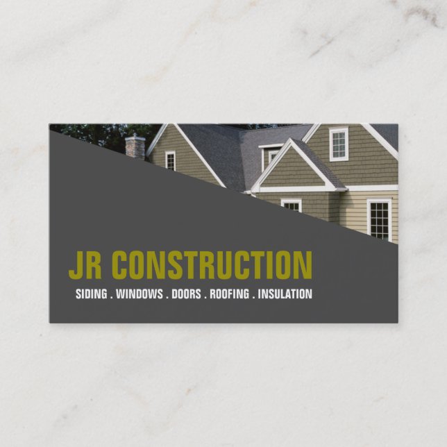SIDING  WINDOWS  DOORS  ROOFING  INSULATION BUSINESS CARD (Front)