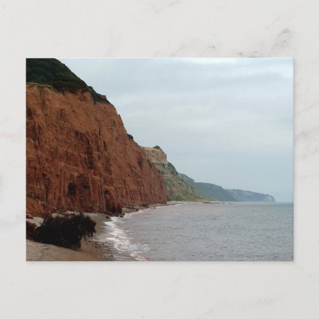 Sidmouth océan falaises et la carte postale photo  (Devant)
