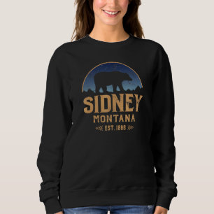 Sidney Montana MT Big Sky Country Bear & Mountains Sweatshirt