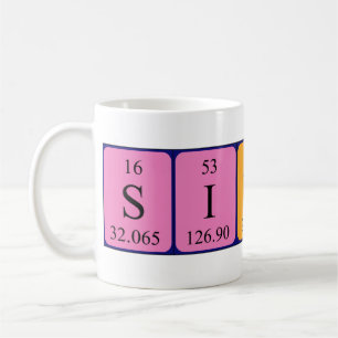 Sidney periodic table name mug