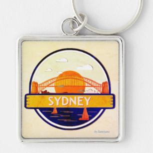 Sidney Porte-clé Premium Carré Keychain