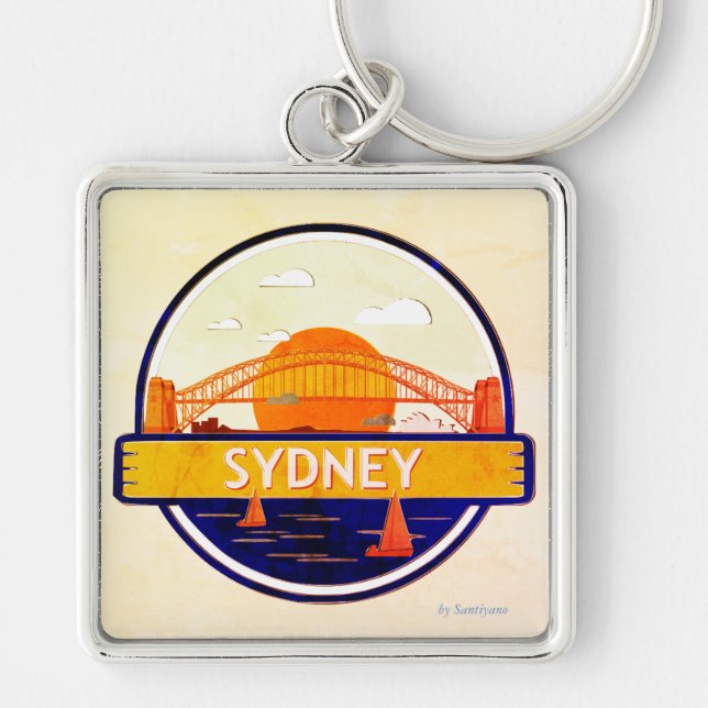 Sidney Porte-clé Premium Carré Keychain (Front)
